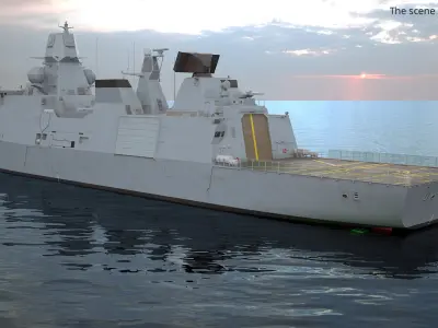  Iver Huitfeldt Class Frigate Stealth Hull Used Simplified 