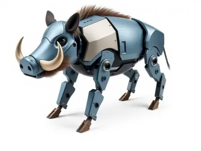 Digital Archive Cyboar Robotic Creature model pack Low-poly 3D model