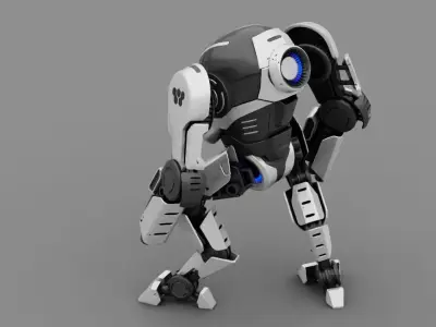 Robo Cop  rigged character 3D model
