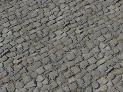 Old Town Cobblestone Road PBR Texture  Texture