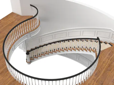 Classic stairs 3 3D model