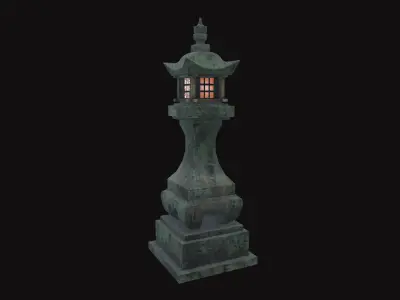 Medieval Torch V05 Low-poly 3D model