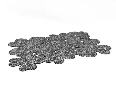 Trefle Rug Taupe Free 3D model