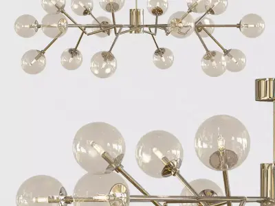 Arteriors modern chandelier with glass balls 3D model