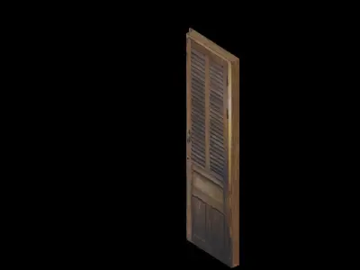 Antique Wooden Door 3D model