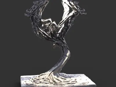 fire link Snake Vine tree stump 3D model