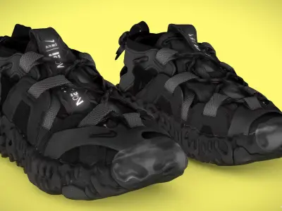 cyberpunk techwear sneaker trainer scifi future sneaker Low-poly 3D model