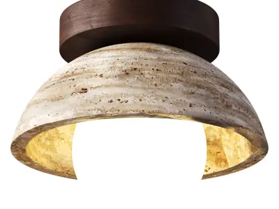 Semi Flush Mount Ceiling Light Low-poly 3D model