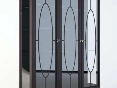 SevenSedie Glass Cupboard Ellipse  3D model