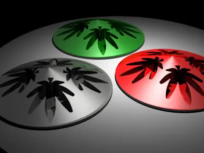 A cannabis themed door stop 3D print model