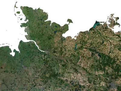 Germany Terrain 3D Map 3D model