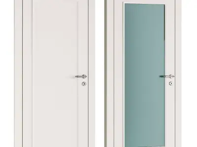 Classic Interior door 3d model Low-poly 3D model