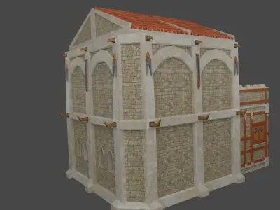 Fantasy medieval house 02 Free low-poly 3D model