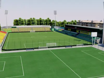 LFF Stadium - Vilnius Lithuania 3D model