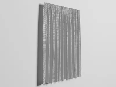 Realistic Curtain Low-poly 3D model