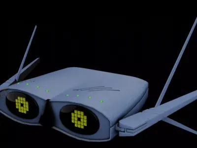 WIFI Router Robot Drone 3D model