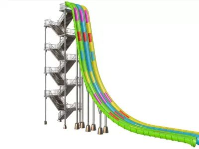 Water Slide Collection 3D model