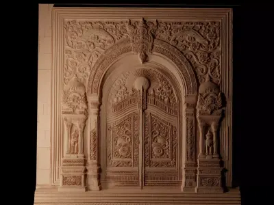 Gate CNC 3d Print High Relief Sand Casting 3D print model