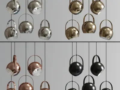 Kitchen Pendant Lighting Low-poly 3D model