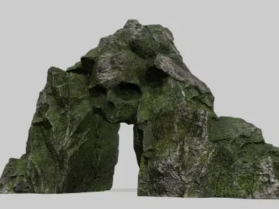 Skull Cave Low-poly 3D model