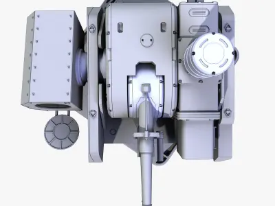 Sci-Fi Light Laser Turret  3d model 3D model