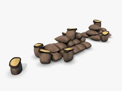 Bag 01 Low-poly 3D model