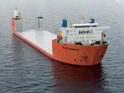  Black Marlin Heavy Lift Vessel Rigged 