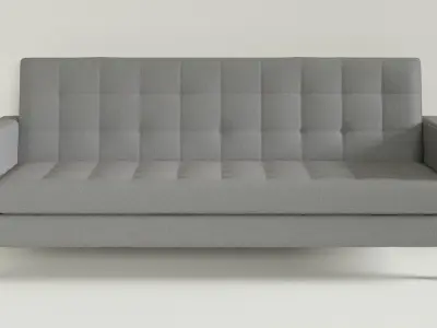 VEHKOO Fabric Sofa Bed Light Grey 3D model