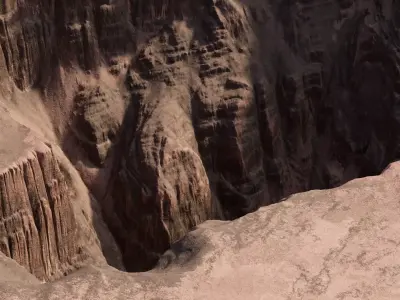 Sinkhole- deep pit - terrain model 3D model