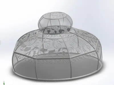 3D model of iron dome of iron art garden exterior 3D model