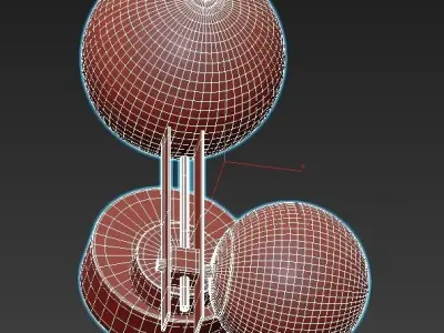 judith wall light with two globes 3D model