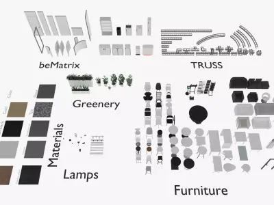 Exhibition design pack 3D model