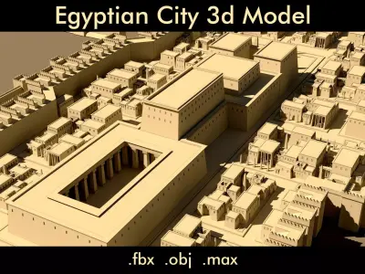 Egyptian City- 3d Model 3D model