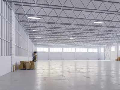 lowpoly warehouse 03 Low-poly 3D model