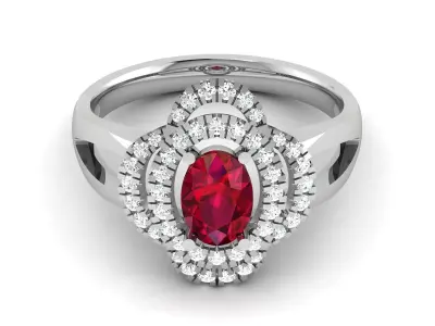 Women Ring  Render 3dm STL OBJ FBX Details 3D print model 216