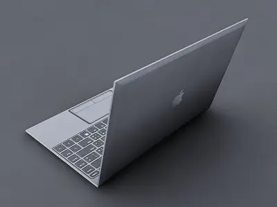 3D Low Poly Laptop apple macbook pro Low-poly 3D model