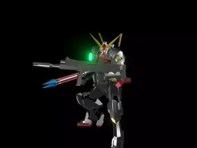 TheMechaNoid 3 gundam with lights 3D model