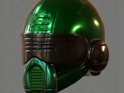 Gas mask helmet 3d model scifi Low-poly  Low-poly 3D model 216