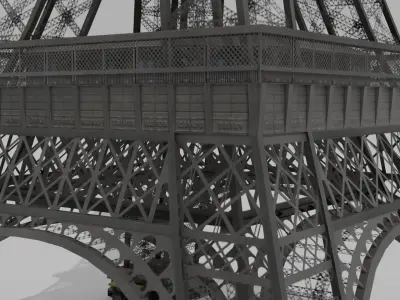 The Eiffel Tower Low-poly 3D model
