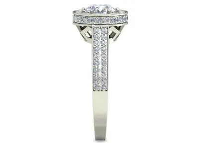 Women Wedding Engagement Ring 3D print model 14