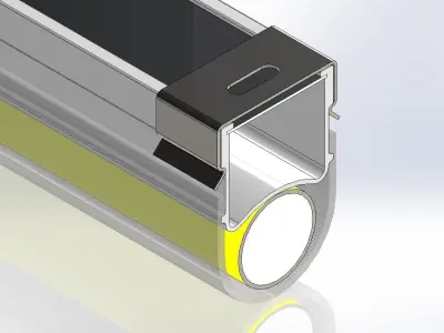 Tubelight led light bar 3D model