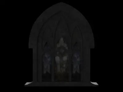 Gothic Window Low-poly 3D model buy