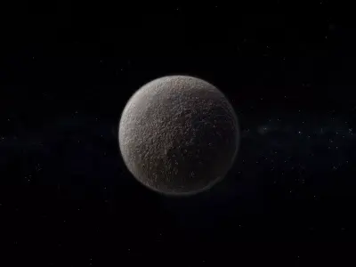 Dwarf Alien Planet or Moon 02 Low-poly 3D model