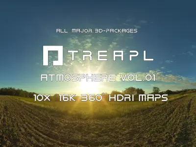 10X HDRI SKIES TREAPL ATMOSPHERE VOL01 -  BUNDLE - 360 SKIES  Texture
