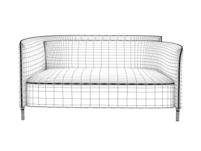 Hemicycle Settee 3D model