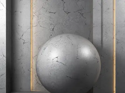 4K Worn Concrete Textures  - Seamless PBR - 3 Patterns Texture