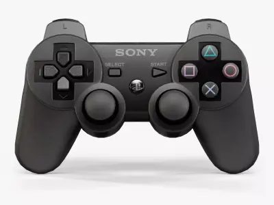 Sony PlayStation Dualshock 3 wireless controller Low-poly 3D model