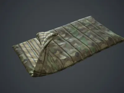 Sleeping Bag Low-poly 3D model