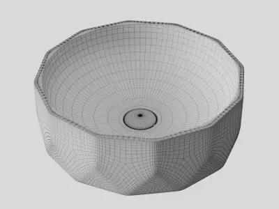 Washbasin BelBagno BB1409 white 3D model