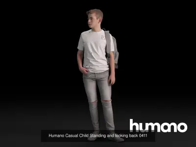 Humano 5-Pack - PEOPLE - DIVERSE - STREET - 5x 3D models 04C